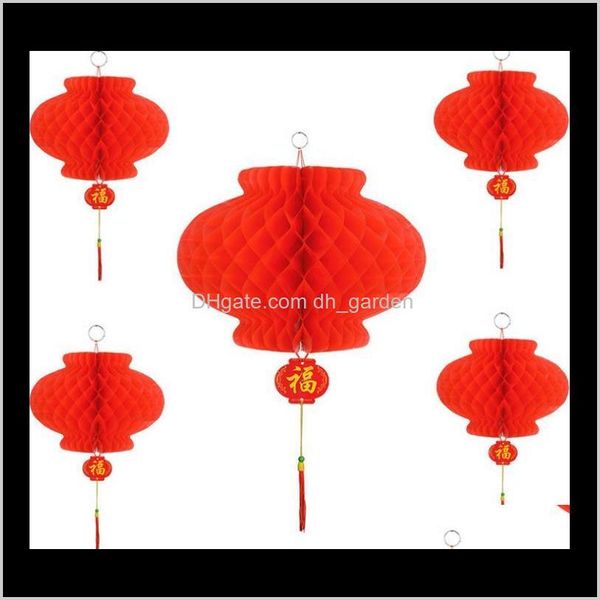 Autre événement Maison Jardin Drop Delivery 2021 26 Cm 10Inch Chinois Traditionnel Festif Rouge Lanternes En Papier Pour La Fête D'anniversaire De Mariage Decoratio