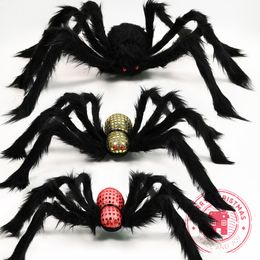 Andere evenementenfeestjes 1/2 stks 75 cm Halloween Spider Decoration Props Simulation Plush Spider Room Layout Holiday Props Trick Toy Groothandel 230812