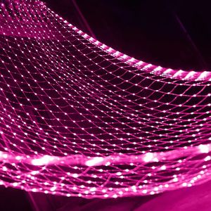 Andere evenementen Feestartikelen 1,5X1,5M 2x2M 3x2M 6x4M LED Net Mesh Fairy String Light Garland Gordijn Christmas Fairy Light Wedding Party Garland Light 231017