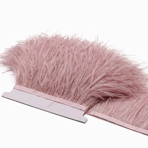 Other Event Party Supplies 1 Meter Ostrich Feathers Trim 810 CM Plumes Ribbon Selvage For DIY Wedding Dress Decoration Crafts Accessories Wholesale 231124