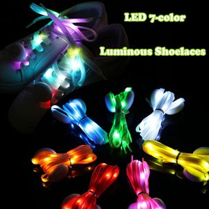 Otros suministros para la fiesta de eventos 1 par Led Luminoso Luminoso Halloween Colorido Sport Sport Shoe Lace Flash Light Flat Sneaker Canvas Shoe String Party Decoración 230812