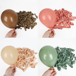 Autres fournitures de fête d'événement 10 20 30pcs rétro ballons verts café kaki peau de coco avocat latex globos pour décorations d'anniversaire déco de noël 230603