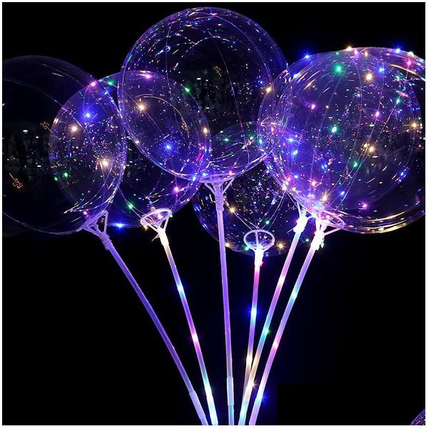 Autres Fournitures De Fête D'événement 10 / 20Pcs Globos 20 Pouces Led Ballon Hélium Pour Gonfler Des Ballons Décorations De Fête D'anniversaire De Mariage Ballon Dhqp6