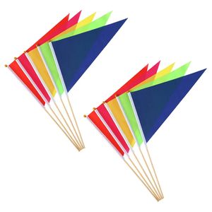 Autres fournitures de fête d'événement 10 pcs Drapeaux de cour de drapeau vierge Marquage Petit chien Formation Marqueur de manivelle Pelouse Bambou Arroseur 230928