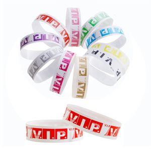 Andere evenementen Feestartikelen 1000 stuks VIP-decoratie Papieren armband Synthetische polsbandjes Vergadering Kleverig Effen Kleur Polsbandje 230824