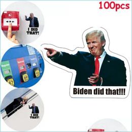 Feestartikelen voor andere evenementen 100 stuks Joe Biden I Did That Autostickers Waterdichte grappige sticker Diy Reflecterende stickers Poster Cars Lap Dht82