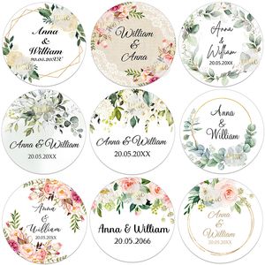 Autres fournitures de fête d'événement 100pcs autocollants d'étiquettes de cercle ronds personnalisés autocollants personnalisés pour mariage douche nuptiale baptême communion barre mitzvah faveurs 230522