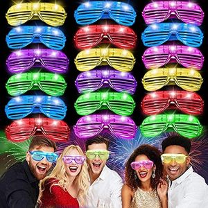 Autres fournitures de fête d'événement 102030405060 pcs brillent dans les lunettes LED sombres éclairent des lunettes de soleil faveurs pour enfants adultes 230901