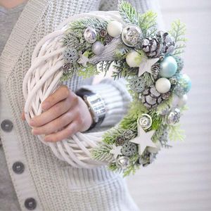 Andere evenementenfeestjes 102030 cm witte rattan ring krans kunstmatige slinger bruiloft woning decor diy handgemaakte ambacht accessoires kerstversieringen 230821