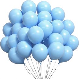 Andere evenementen Feestartikelen 102030pcs 10 inch Pastelblauwe ballonnen Retro Wit Zand Naakt Koffie Bruin Latex Ballon Verjaardag Bruiloft Babyshower Decor 230905