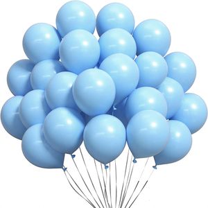 Otros suministros para fiestas de eventos 102030pcs 10 pulgadas Globos azules pastel Retro Arena blanca Café desnudo Marrón Látex Ballon Cumpleaños Boda Baby Shower Decoración 230905