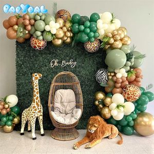 Otros suministros para fiestas de eventos 107 piezas Globos de fiesta de cumpleaños de animales salvajes Jungle Safari Theme Party Forest Decors Kids Birthday Safari Jungle Party Supplies 230515