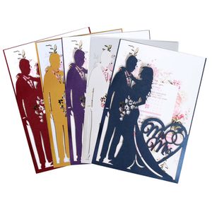 Autre des fournitures d'événement fournit 10pcs Bride and Groom Laser Cut Wedding Invitations Card Heart Card Valentin's Day Bridal Shower Wedding Party Faven 221201