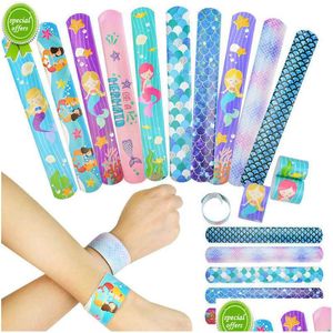 Autres fournitures de fête d'événement 10pcs Mermaid Clap Oys Little Thème Décorations Fille 1er anniversaire Cadeau sous la mer Baby Shower Drop D Dhary