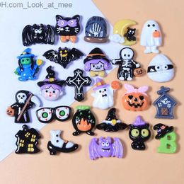 Autres fournitures de fête d'événement 10pcs nouvelle résine mignonne mini collection d'Halloween pièces de manucure à dos plat embellissements pour accessoires de cheveux arcs Q231010