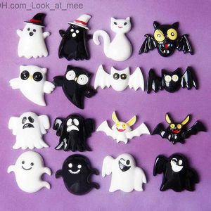 Autres fournitures de fête d'événement 10pcs nouvelle résine mignonne mini Halloween Spooky Bat Series pièces de manucure à dos plat embellissements pour accessoires de cheveux Q231010