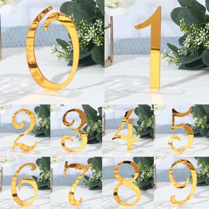 Autres fournitures de fête d'événement 10pcs Mariage Numéros de table en acrylique Signe 09 Numéro DIY Card de siège romantique Rustique DÉCOR RUSTIQUE 230824