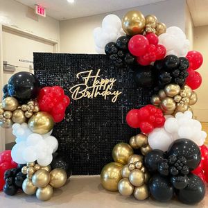 Autres fournitures de fête d'événement 110pcs rouge noir ballon arc guirlande kit or blanc ballon ensemble fête anniversaire décor course casino graduation baby shower globos 231005