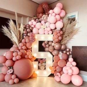 Feestartikelen voor andere evenementen 119 stuks Roze Ballonnen Boog Kit Bruiloft Retro Dusty Rose Gold Guirlande Meisjes Verjaardag Baby Shower Decor 230802