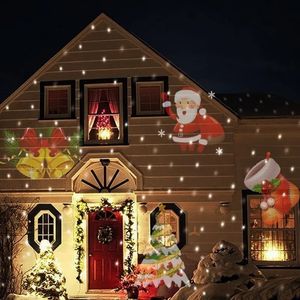 Andere evenementen Feestartikelen 12 patronen Kerstmis Laser Sneeuwvlok Projectorlamp Halloween Buiten LED Discolichten Huis Tuin Sterlicht Binnendecoratie 231017