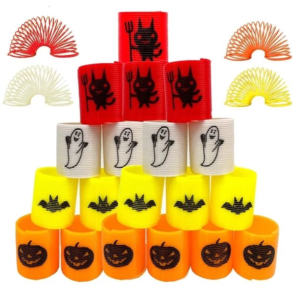 Otros suministros para fiestas de eventos 12 piezas Halloween Rainbow Mini Springs Toys Favors Carnival Prize Colorful Magic Plastic Spring para niños y niñas Bolsa de relleno 230825