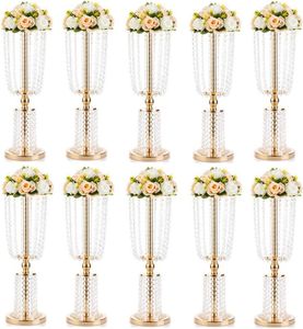 Autres fournitures de fête d'événement 12pcs Acrylique Crystal Wedding Road Table Table de fleurs Stand Candlestick Centre maître décoration 2622 230414