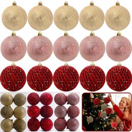 Andere evenementen Feestartikelen 12 stuks Kerstballen Ornamenten 8 cm Kerstboom Hangende baldecoratie voor 2024 Navidad Jaar Bruiloft Feest DIY Decorbenodigdheden 231102