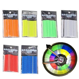 Autres fournitures de fête d'événement 12 pcs/lot vélo lumière roue jante a parlé Clip Tube sécurité avertissement lumière cyclisme bande réfléchissant réflecteur vélo vélo accessoires