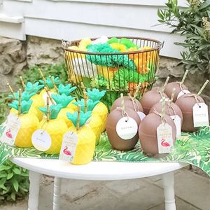 Autres fournitures de fête d'événement 12 pièces en plastique ananas noix de coco tasse à boire décor de fête hawaïenne jus tasses de fête été Hawaii Tropical Luau décorations de fête 230321