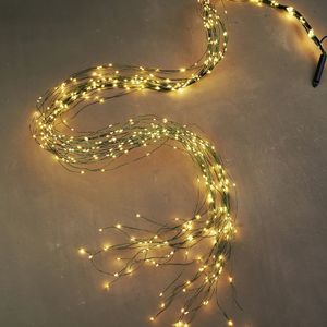 Autres fournitures de fête d'événement 12V 600LED Guirlandes lumineuses de Noël Chaîne de branche d'arbre Guirlande Éclairage Ornements de vacances Décorations de salle de fête pour la maison 231019