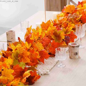 Otro evento Suministros para fiestas 175 cm Decoración de otoño Hojas de arce artificiales Garland Vine Acción de gracias Jardín de Halloween para la fiesta de bodas Decoración de otoño Q231010