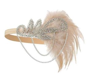 Andere evenementenfeestjes benodigdheden uit de jaren 1920 Hoofdband kostuum rekwisieten Charleston accessoires naakt flapper kopstuk Great Gatsby Feather Beade2651949