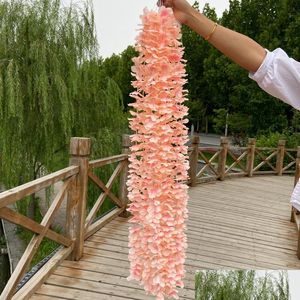 Andere evenementenfeestjes 1m MTI Color Flowers Strings Wedding Decorations Artificial Flower Party Home El Decor Supplies Displa Dhazm