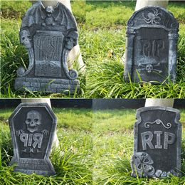 Overige Evenement Feestartikelen 1pc Schuim Skelet Halloween Decoraties voor Thuis Graf Vleermuis Accessoires Horror Huis Rekwisieten Rip Tombstone 230808