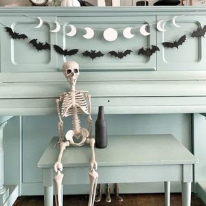 Overige Evenement Feestartikelen 1pc Hout Zwart Opknoping Vleermuis Banner Vleermuis Garland Halloween Houten Hanger Ornament Banner Halloween Decoratie Feestartikelen 230809