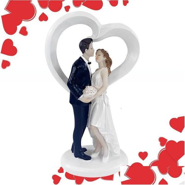 Otros suministros para fiestas de eventos 1 unids Cake Topper Novia y novio DIY Compromiso Estatuilla Artesanía Regalo Decoración Drop Entrega Home Garden Fe Dh7Wx