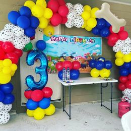 Overige Evenement Feestartikelen 1set Huisdieren Hondenpoot Latex Ballonnen Bot Thema Verjaardag Decor Kinderen Speelgoed Garland Arch Kit Globos Helium Opblaasbare bal 230808