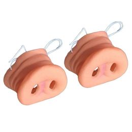 Autres fournitures de fête d'événement 2 pcs Simation Pig Nose avec bande élastique Costume d'animal Masque Holloween Prop Costumes d'Halloween Drop de Dhvay