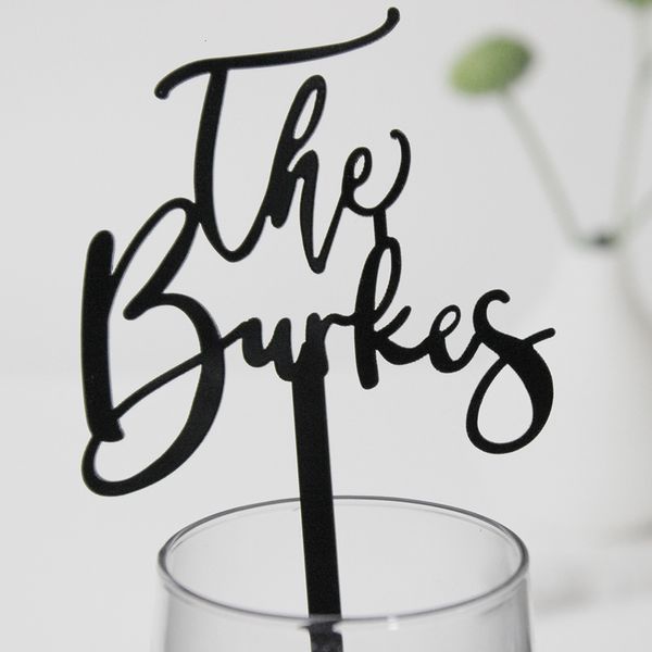 Otros suministros para fiestas de eventos 20/50/100 piezas Agitadores de bebidas personalizados Palitos de cóctel Nombre Caligrafía con letras a mano Stir Swizzle Sticks Etiquetas de bebidas de boda 230804