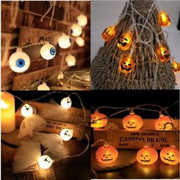 Autres Fournitures De Fête D'événement 2023 Halloween Citrouille Fantôme Squelettes Chauve-Souris Led Lumière Chaîne Festival Halloween Décoration Pour La Maison En Plein Air Partie Ornement 220901