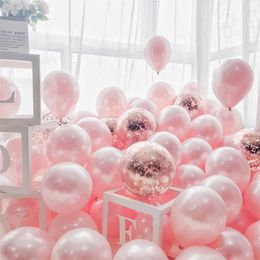 Feestartikelen voor andere evenementen 2040 stks 10 inch roze ballonnen Confetti Chroom Metallic Latex Ballon Kerst Babyshower Verjaardag Bruiloft Decoraties 230808
