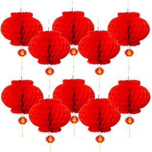 Autres fournitures de fête d'événement 20pcs 8 pouces de diamètre 20cm lanterne rouge chinoise traditionnelle pour la décoration de l'année chinoise lanterne de papier de festival suspendue 230926