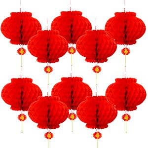 Autre des fournitures d'événement fournit 20pcs 8 pouces de diamètre 20 cm Lanterne rouge chinoise traditionnelle pour 2023 ans Decoration Hanging Festival Paper 221128