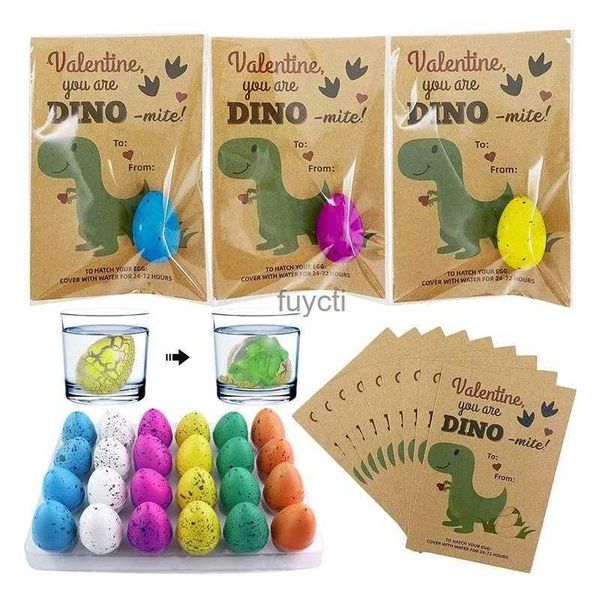 Altre forniture per feste per eventi Confezione da 24 uova di dinosauro che crescono da cova Uovo di dinosauro che cresce in una crepa d'acqua con colori assortiti per bambini di età superiore a 3 anni Regalo giocattolo YQ240116