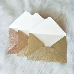 Andere evenementenfeestjes 250G A7 Champagne Gold Silver Glitter Envelope 195x135mm 7 6x5 3inch voor bruiloft uitnodiging zaktas kaarten 25 st 230228