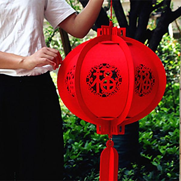Autres fournitures de fête d'événement 2530cm Bonne chance Lanterne rouge Année chinoise Festival de printemps Célébration Décor 221201