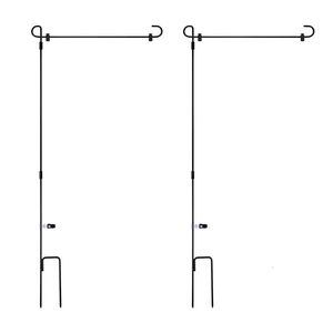 Autres fournitures de fête d'événement 2X Support de drapeau de jardin avec bouchon anti-vent pour cour décorative extérieure 230928