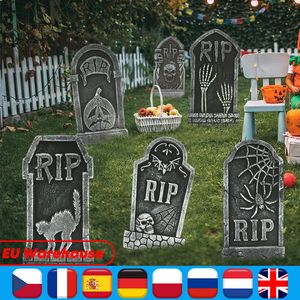 Autre événement des fournitures de fête 3 / 6pcs Squelette de mousse Decoration Tombe pour le patio Grave Bat Party Accessoires d'horreur House Rip Tombstone 230817