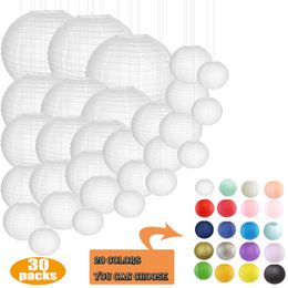 Otros suministros para fiestas de eventos 30 piezas 4 "-14" Linterna de papel Decoración de linternas japonesas chinas y luces LED Bodas Baby Shower Mariage Fiestas de Navidad 230926