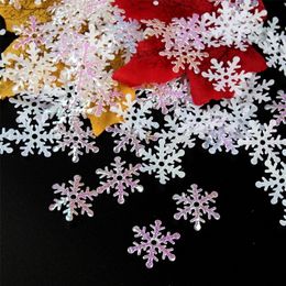Andere evenementenfeestjes 300 stks Shiny Snowflake Confetti Christmas Home Decorations Xmas Tree Ornament Ice Princess Birthday Wedding Thretus 220901
